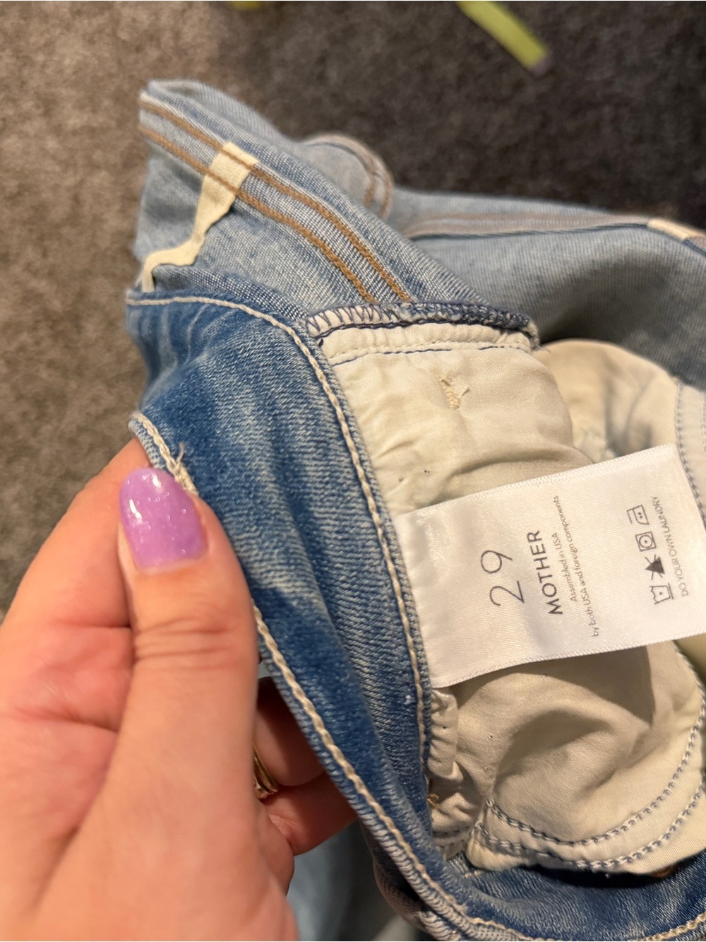 MOTHER Light Blue the Hustler Ankle Jeans Fray - Picture 5 of 7